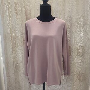 Cable & Gauge Women's Drop Shoulder Top - Light Pink